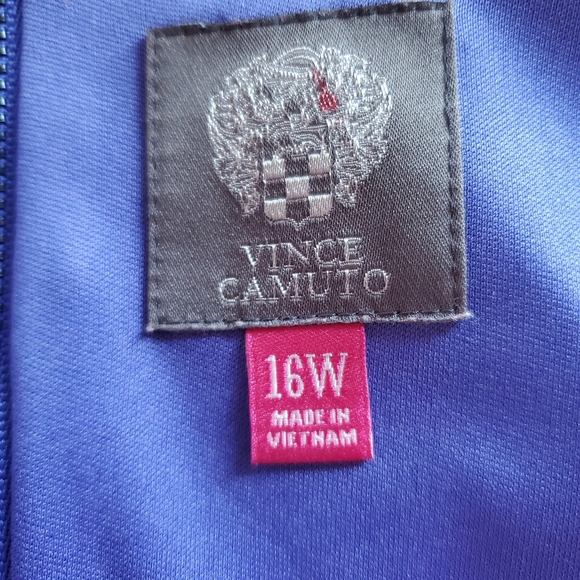 VINCE CAMUTO Women's 16 - Purple & pink floral stretch sheath dress knee length - Picture 4 of 5